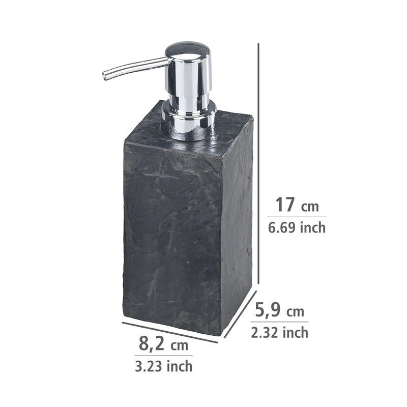 Soap Dispenser Slate Rock Range Polyresin Anthracite