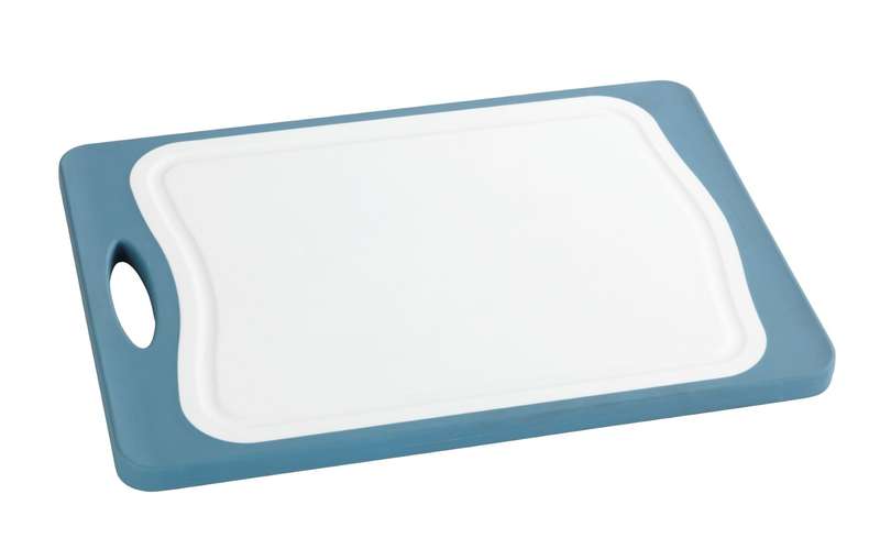 Double Sided Cutting Board Bamboo & Pp 33 X23 Anti Slip Tpe Blue
