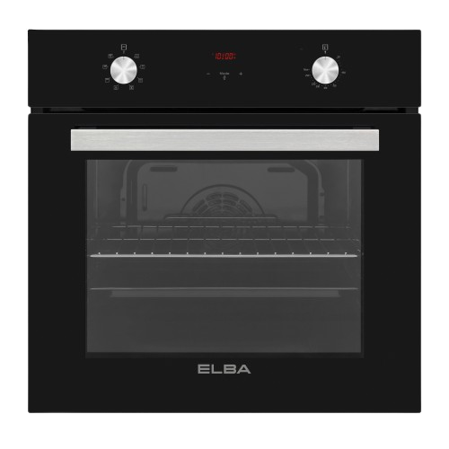 Elba 60 Cm Multifunction Electric Oven With Black Glass Finish