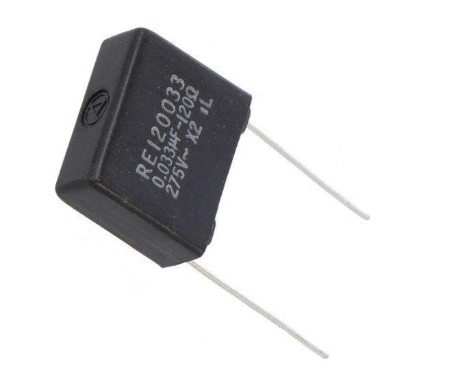 Rc Snubber 275 Vac 0.033u F 120 R P=14mm Black Or Blue Re120033