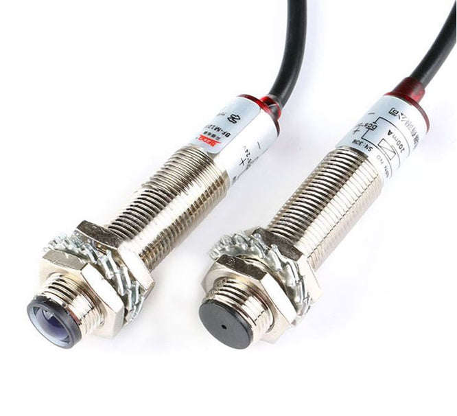 Red Laser Beam Sensor Set M12x55 A Npn O 10 30 Vdc Bf M12 Jg 30 N1
