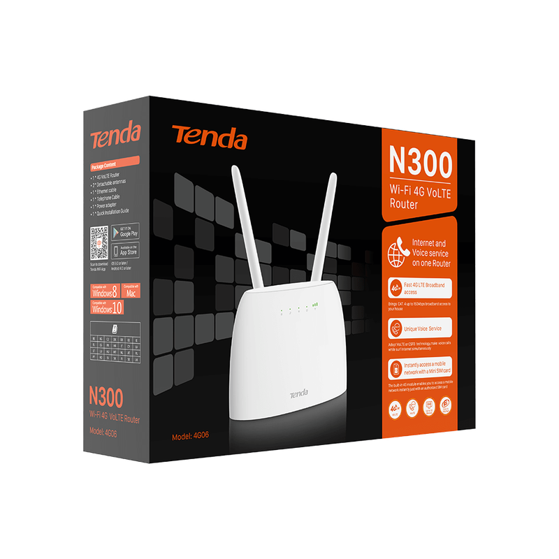 Tenda N300 Wi-Fi 4G VoLTE Router