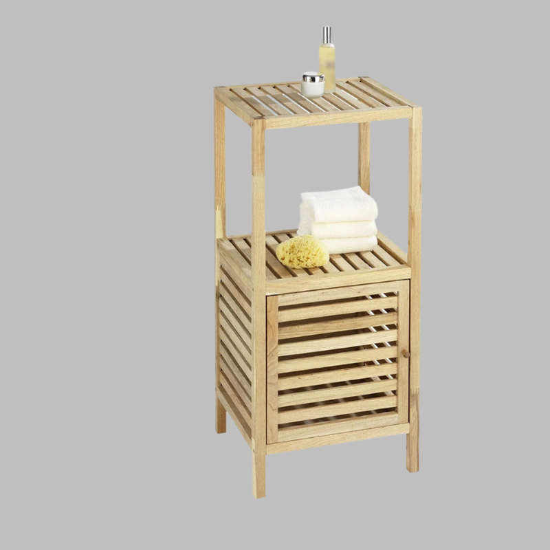 Shelving Unit With Door Norway Walnut
