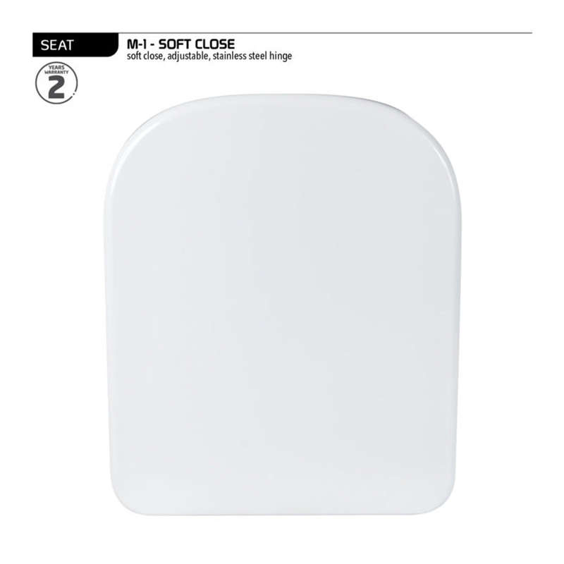 Wirquin Toilet Seat M 1 Soft Close Hinge White
