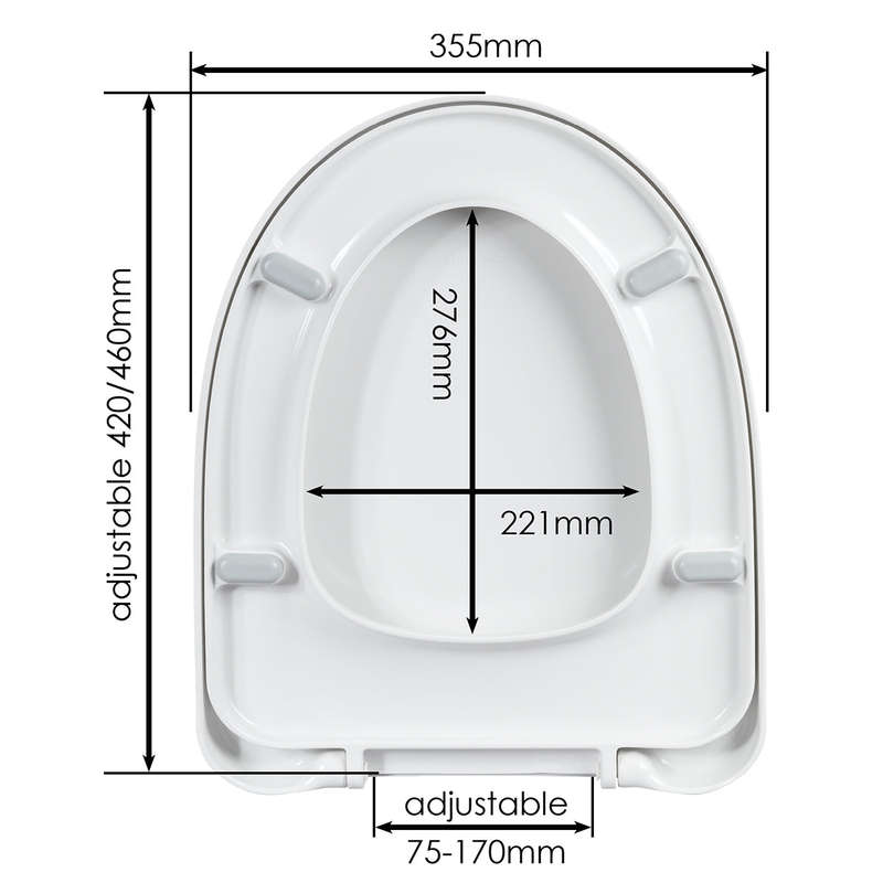 Wirquin Toilet Seat H 1 Soft Close Hng Wht (1.7 Kg)