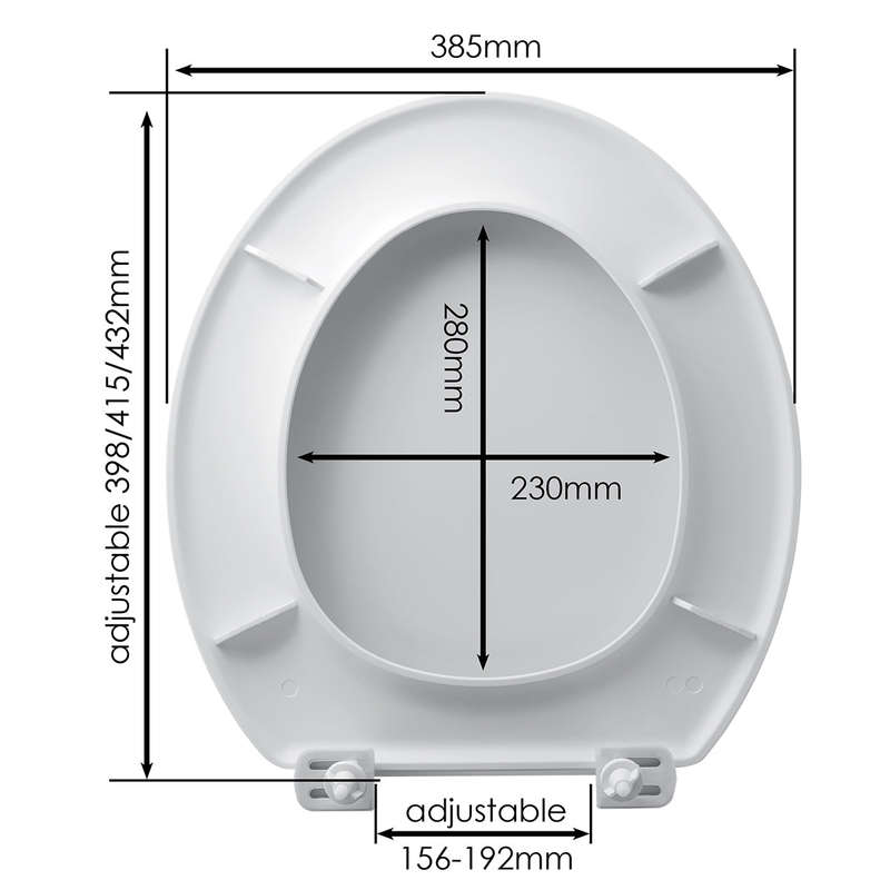 Wirquin Toilet Seat Emerald Pp Std Hng Wht 1.35 Kg