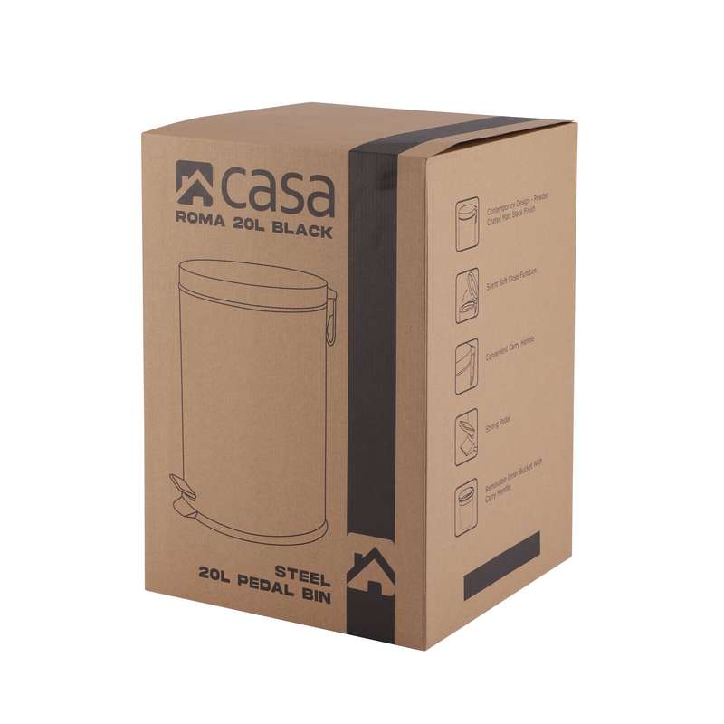 3 L + 20 L Steel Pedal Bin Combo Set Roma