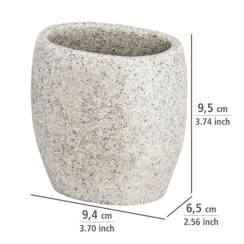 Toothbrush Tumbler Puro Polyresin Light Grey