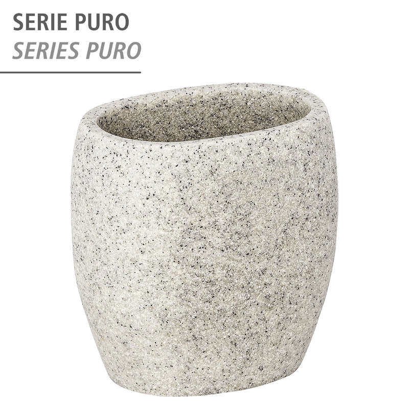 Toothbrush Tumbler Puro Polyresin Light Grey