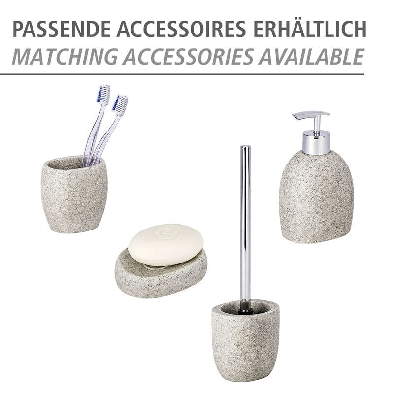 Toothbrush Tumbler Puro Polyresin Light Grey