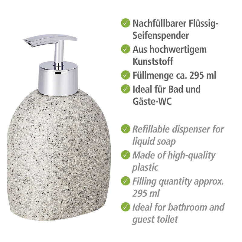 Wenko Soap Dispenser - Puro - Polyresin - Light Grey
