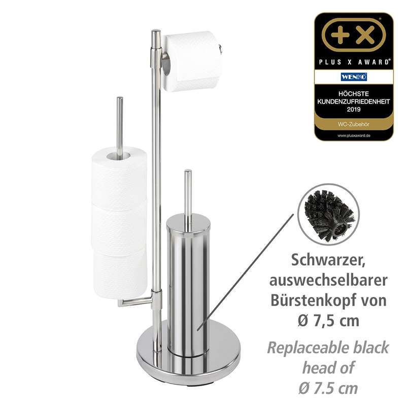 Freestanding Toilet Brush & Roll Holder Universalo Neo Stainless Steel