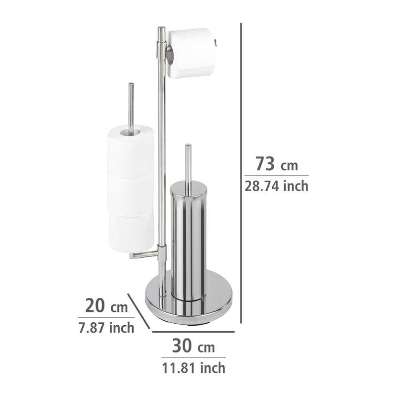 Freestanding Toilet Brush & Roll Holder Universalo Neo Stainless Steel