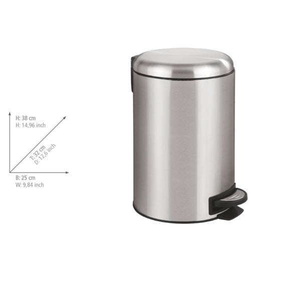 12 L Pedal Bin Leman S/Steel