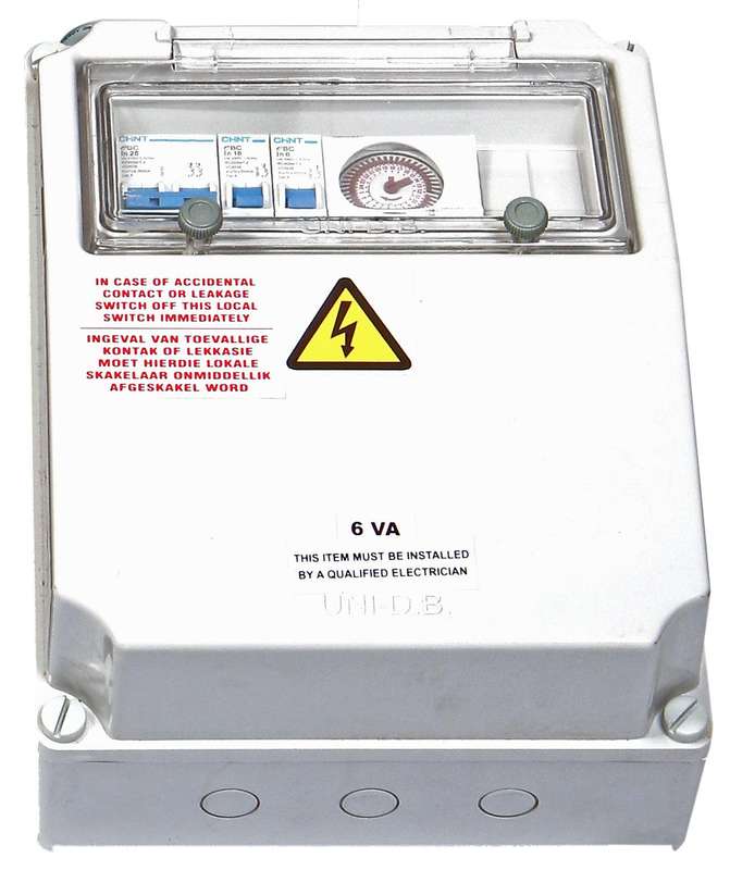 Speck Electrical Boxes Waterproof Distribution Box Complete Including Timer.