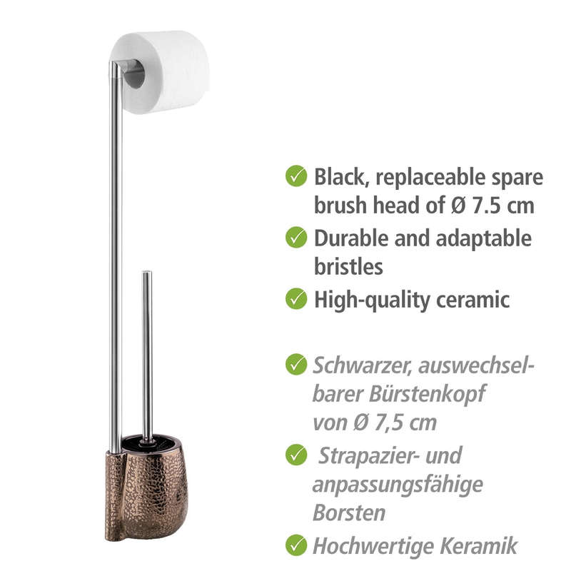 Freestanding Toilet Brush & Roll Holder Ceramic Marrakesh