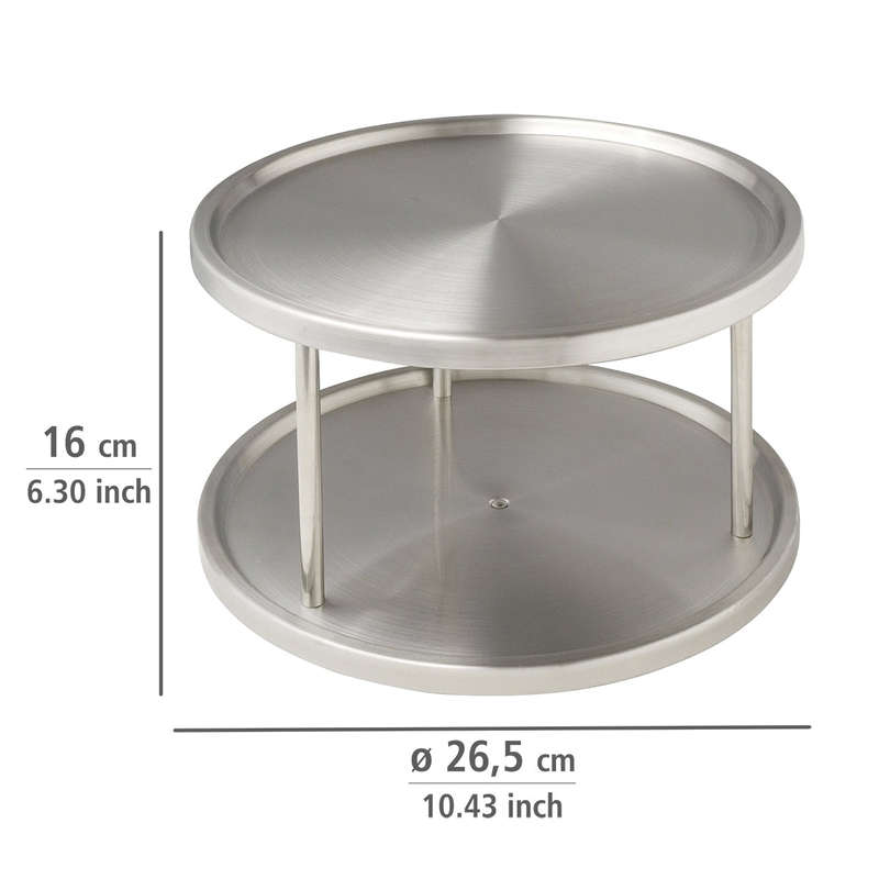 Cupboard Turntable 2 Tier Lazy Susan Duo Stainless Steel