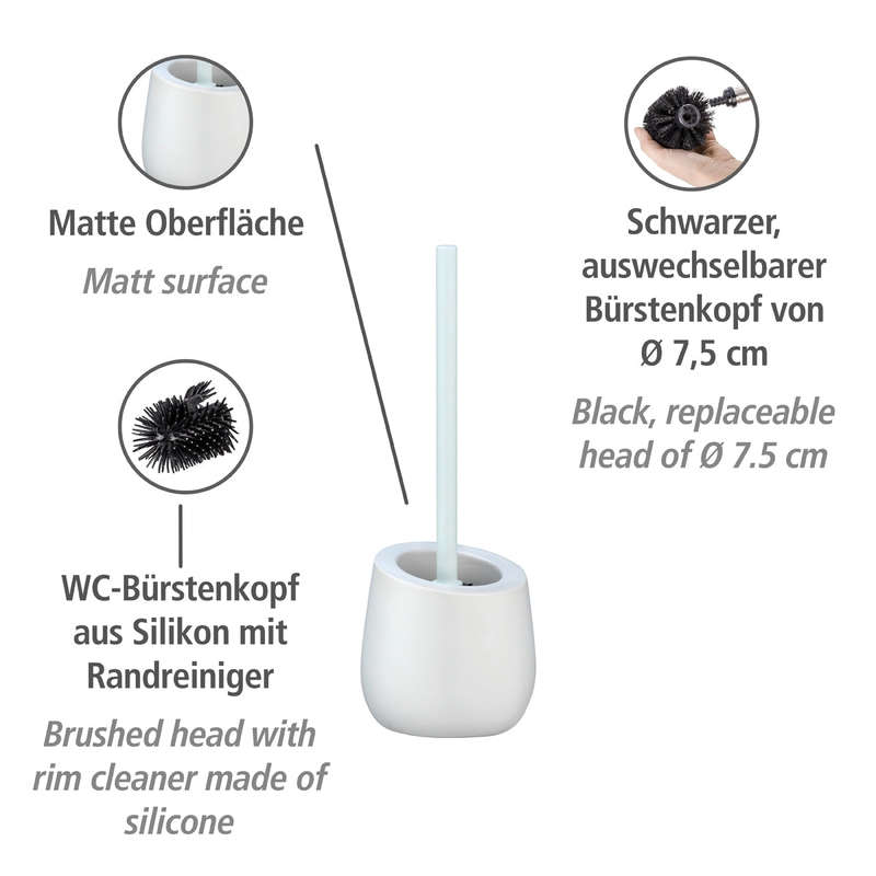 Wenko Toilet Brush - Badi Range - Ceramic - White