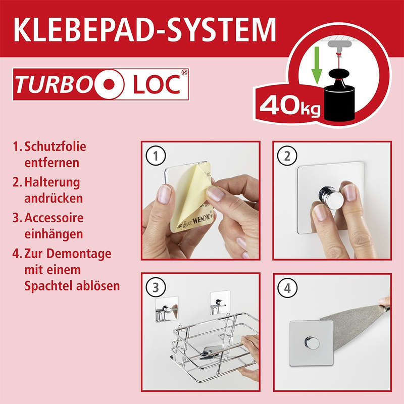 Turbo Loc Soap Dish Quadro Range No Drilling Required