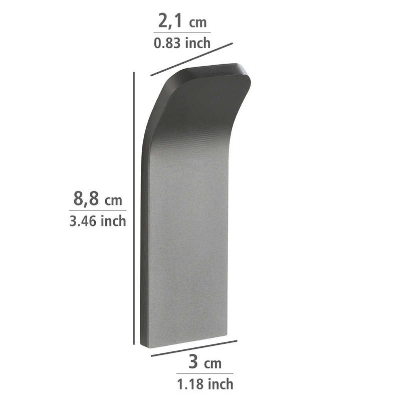 Wenko Wall Hook - Montella - Aluminium