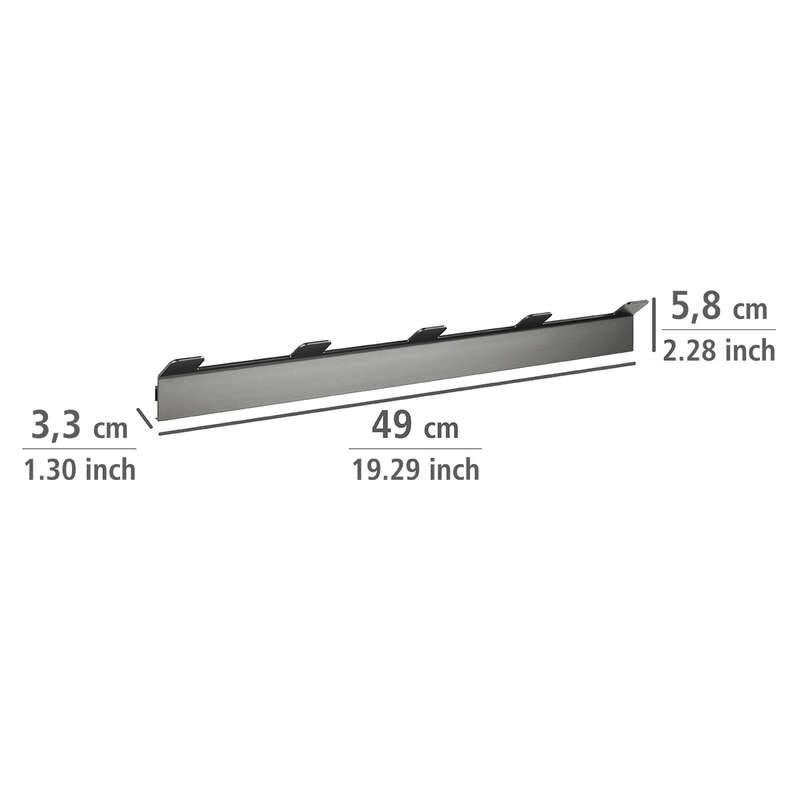 5 Hook Strip Montella Aluminium