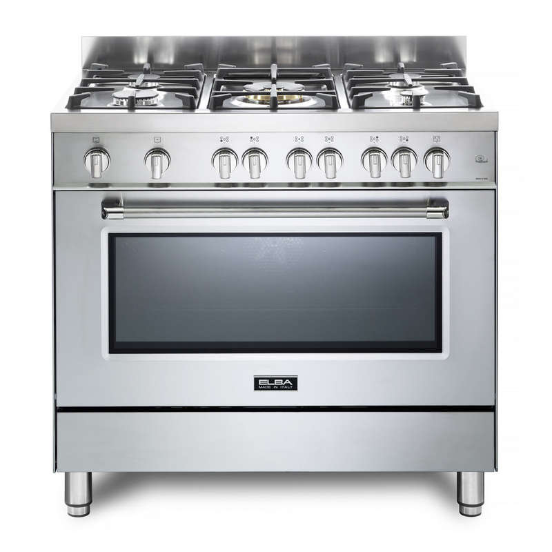 Elba Excellence 90 Cm 5 Burner Gas Cooker With Gas Oven