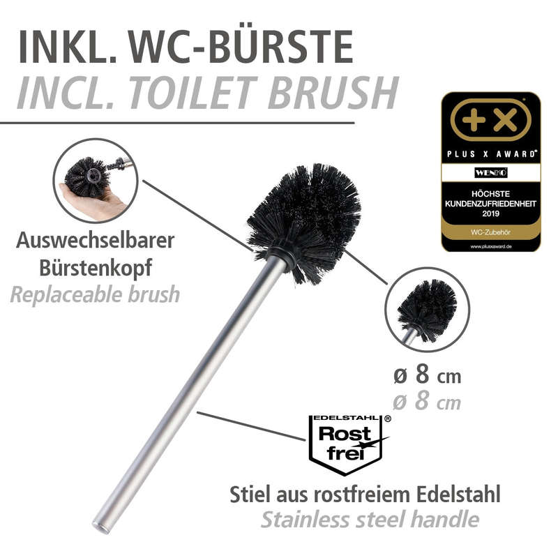 Freestanding Toilet Brush & Roll Holder Rivalta Bamboo