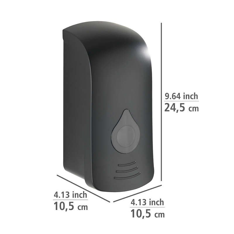 Wenko Disinfectant/Soap Dispenser - Ranera Lrg - Black