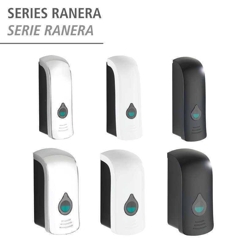 Wenko Disinfectant/Soap Dispenser - Ranera Lrg - Black