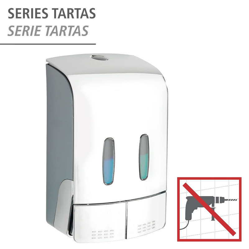 2 Chamber Disinfectant/Soap Dispenser Tartas Chrome