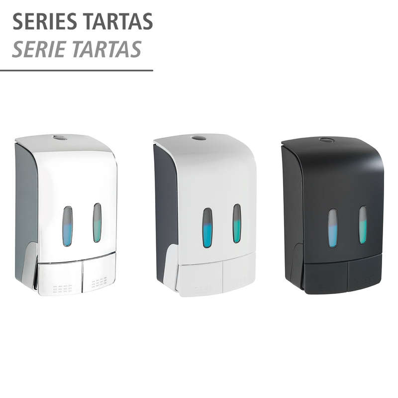 2 Chamber Disinfectant/Soap Dispenser Tartas Chrome