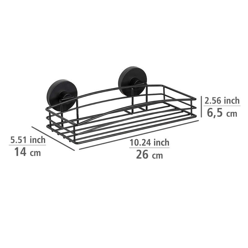 Vacuum Locâ® Wall Shelf Black Wall Shelf No Drilling