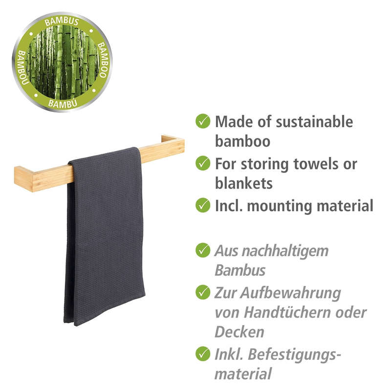 Towel Rail 60cm Bambusa Range Bamboo