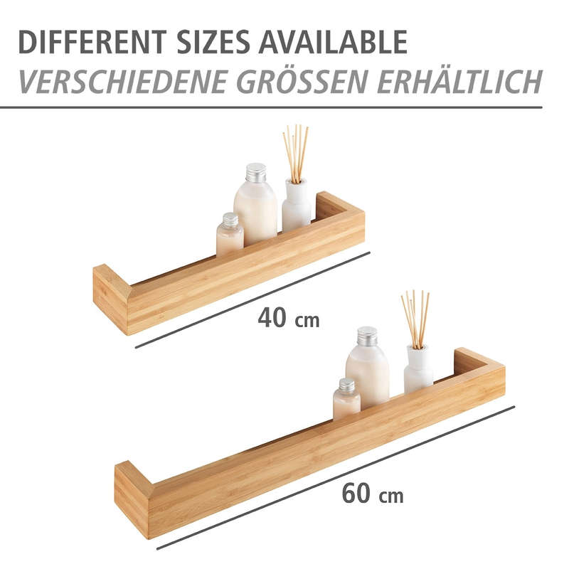 Wenko Wall Shelf - 60Cm - Bambusa Range - Bamboo