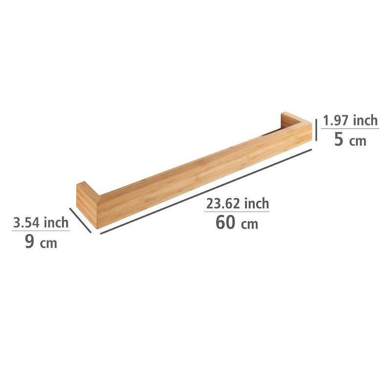 Wenko Wall Shelf - 60Cm - Bambusa Range - Bamboo