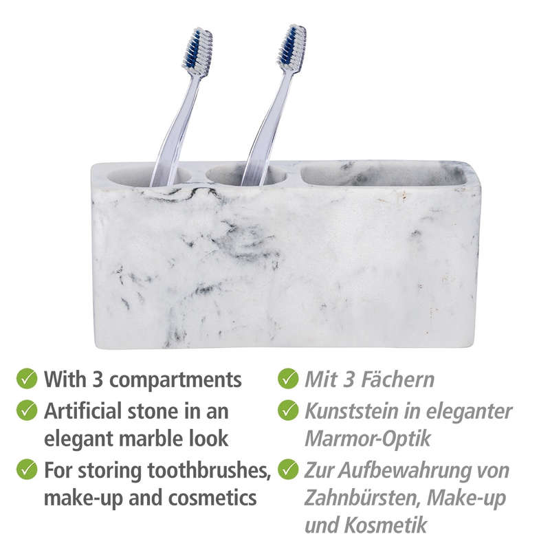 Universal Holder Desio Marble Look Polyresin White/Grey