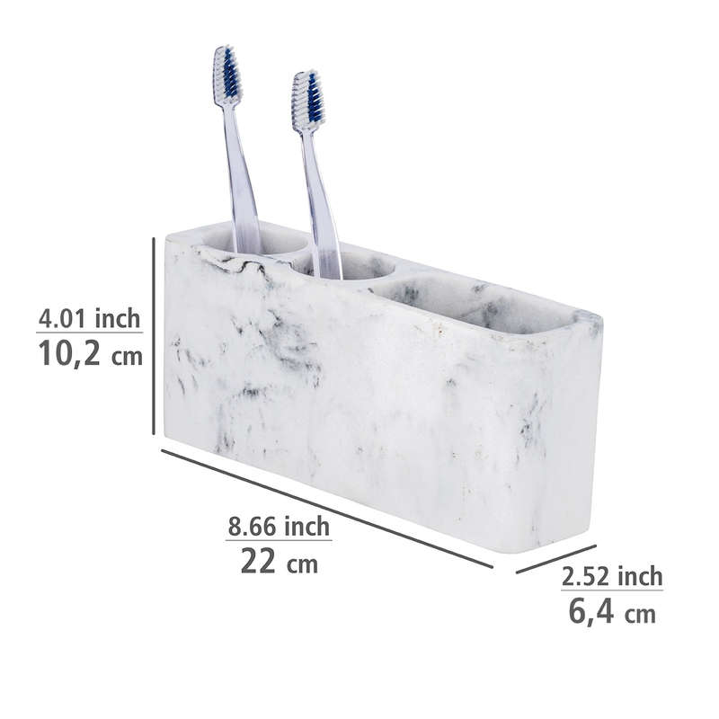 Universal Holder Desio Marble Look Polyresin White/Grey