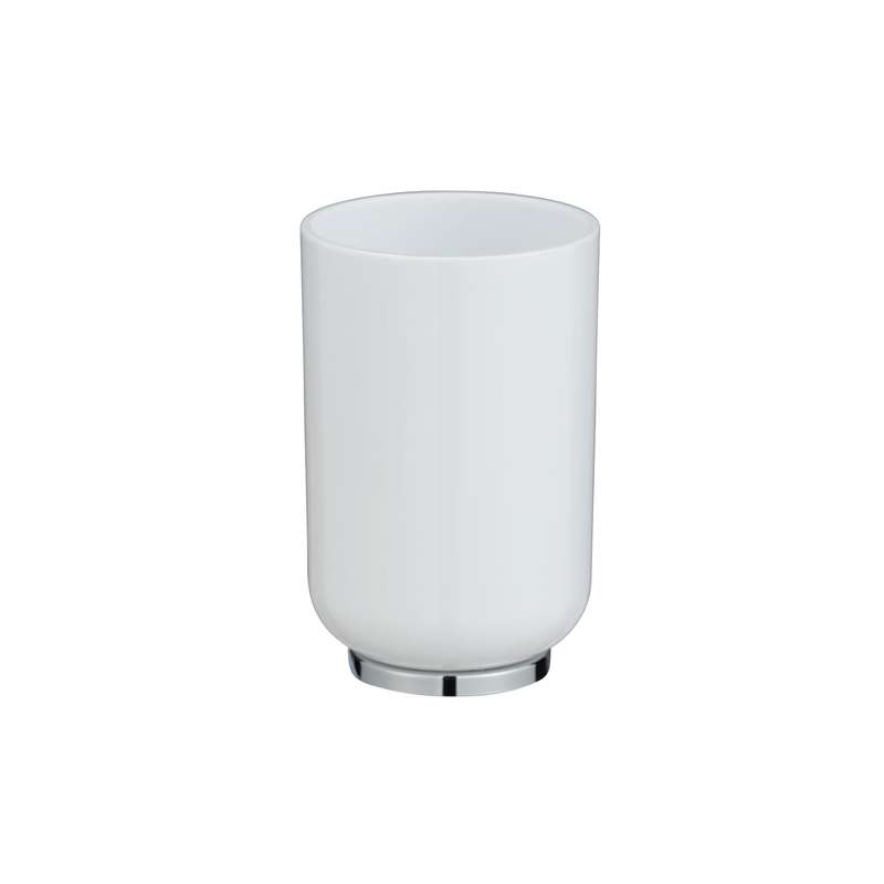 Toothbrush Tumbler Posa White/Chrome
