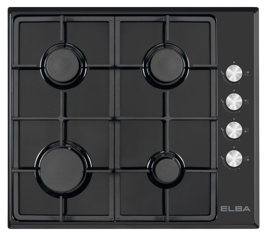 Elba 60 Cm 4 Gas Burner Hob With Black Finish