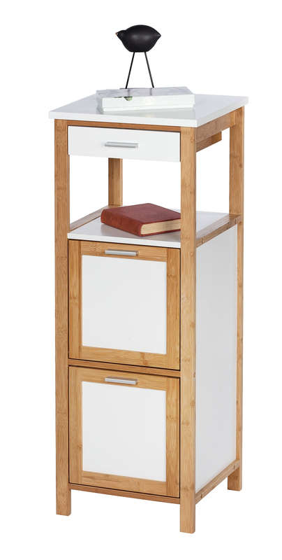 Shelving Unit W/ 2 Compartments + Drawer Finja Bamboo