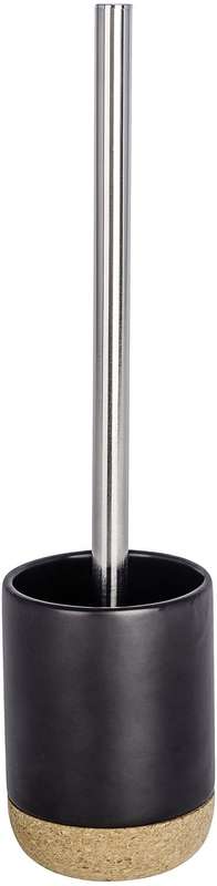 Toilet Brush Black Ceramic & Cork