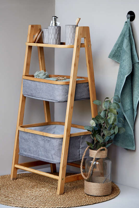Shelf Unit With 2 Baskets Bahari Bamboo