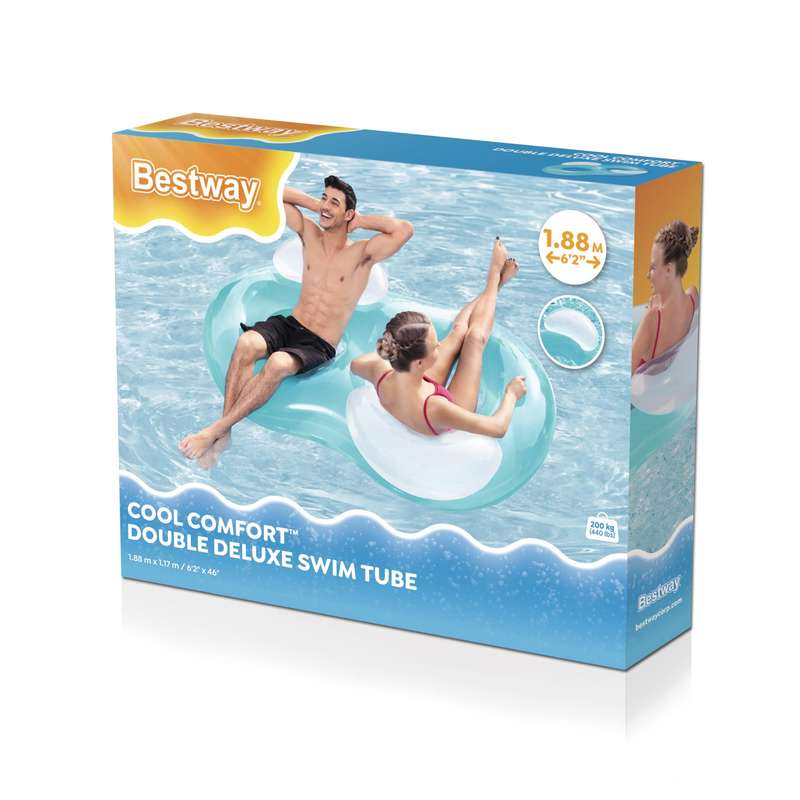 Bestway 188 X 117cm Double Ring Float