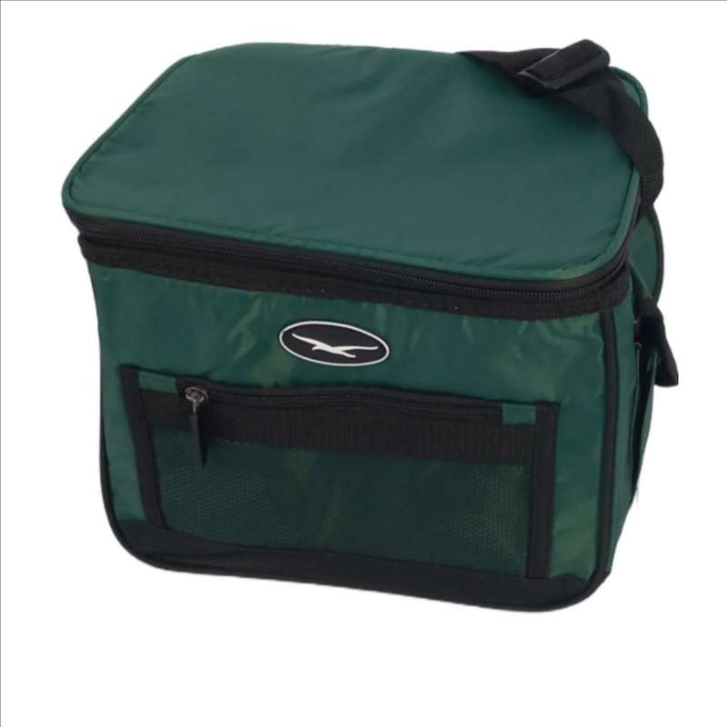 12 Can Nylon Coolbag Green