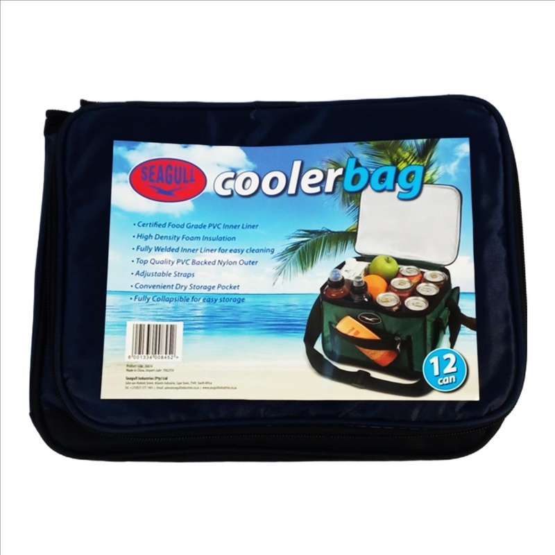 Seagull 12 Can Nylon Coolbag Navy