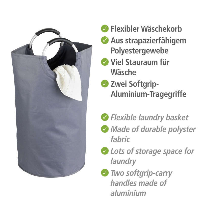 Laundry Basket 69 L Jumbo Anthracite