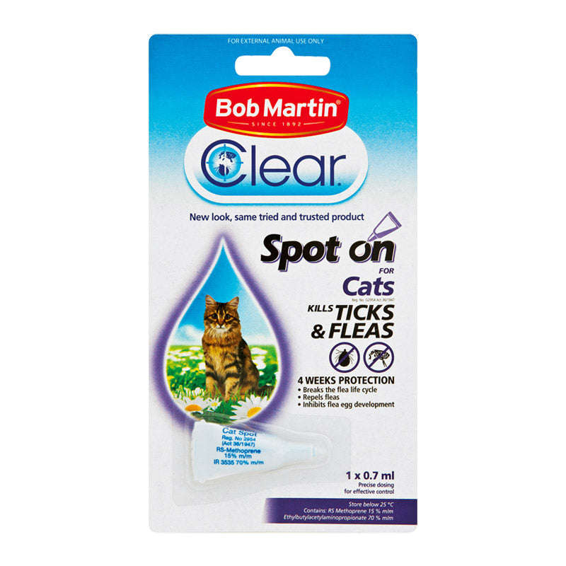 Bob Martin Pet Tick & Flea Cat Spot 0.7 Ml