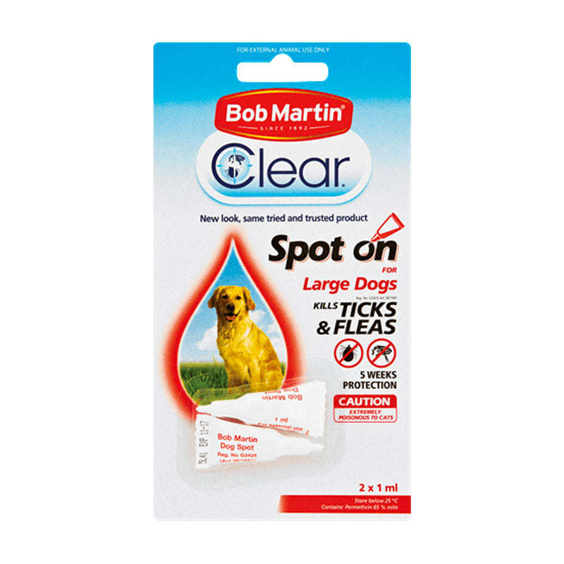 Bob Martin Pet Tick & Flea Dog Spot Large 2 X1 Ml