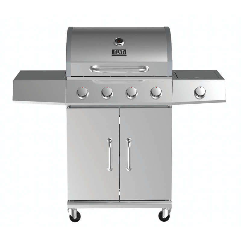 Kalahari 4 Burner Stainless Steel Gas Bbq With Side Burner