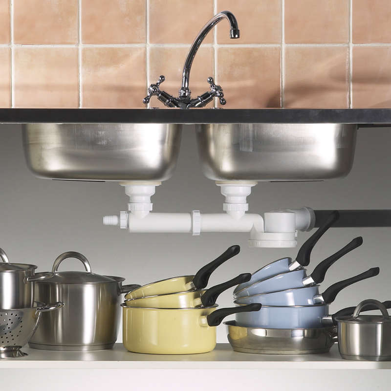 Wirquin Trap Sink Espace Double + W/M Conn (Bag)